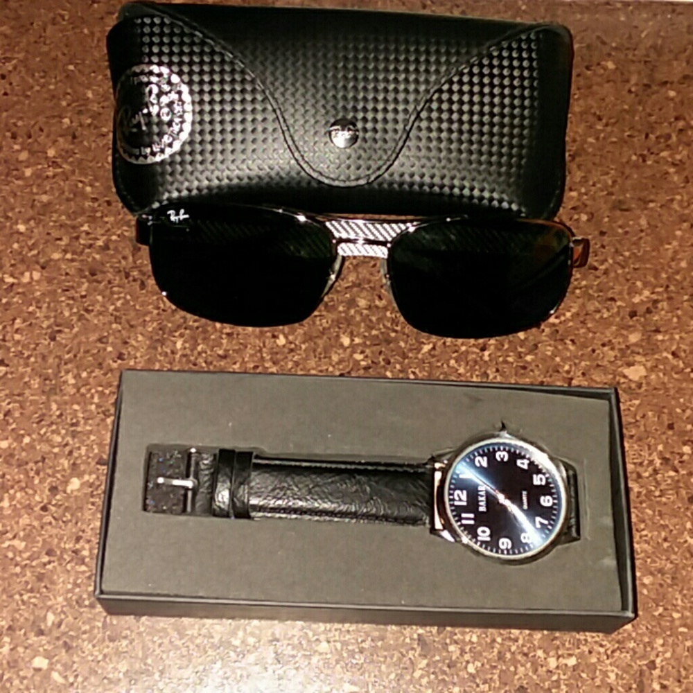 Men ray ban shades & a mens bakar quartz watch - Picture 4 of 4